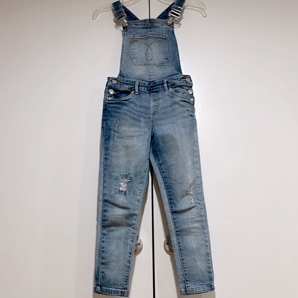 CALVIN KLEIN Denim Blue Girls Overalls
